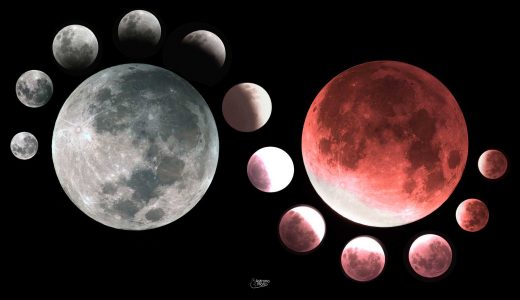 Eclipse de Luna. Noviembre 2021. Crédito: AstronoMono (https://www.facebook.com/astronomonoguadalajara/