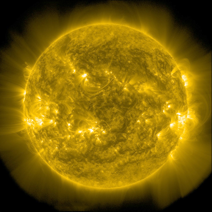 Imagen del Sol en el filtro UVE. Día 30 de noviembre de 2023. Foto sacada de la página del SDO.