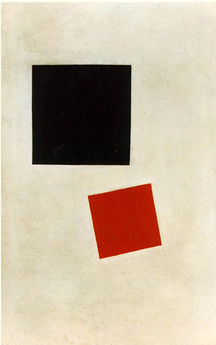 La imagen es la obra de Kazimir Malevich Black square and red square
