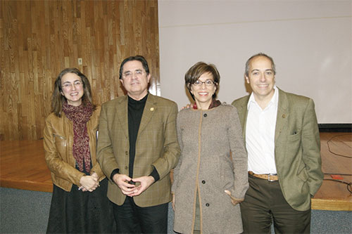  Itziar Aretxaga (Coordinadora de Astrofísica-INAOE), Enrique Provencio, Esperanza Carrasco (Investigadora de Astrofísica-INAOE), Alberto Carramiñana (Director General-INAOE)