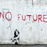 No future girl balloon, obra de Banksy