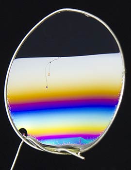 Delgada película de jabón, tomada de http://www.anima- tions.physics.unsw.edu.au/jw/light/soap-bubbles.htm