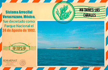 Parque Nacional Sistema Arrecifal Veracruzano - Postal, por SEMARNAT, en www.flickr.com